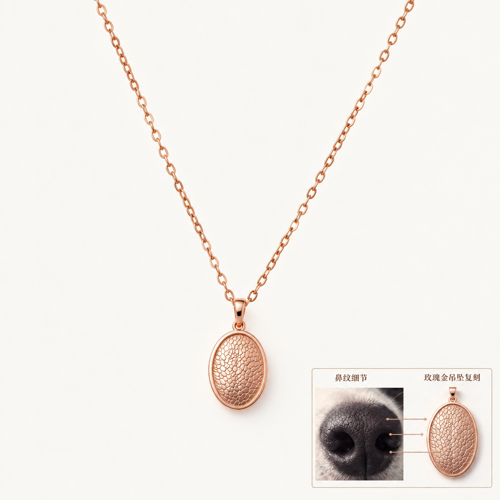 NFC Pet Nose Print Necklace | Scan to Hear Their Voice | Personalized Memorial Jewelry