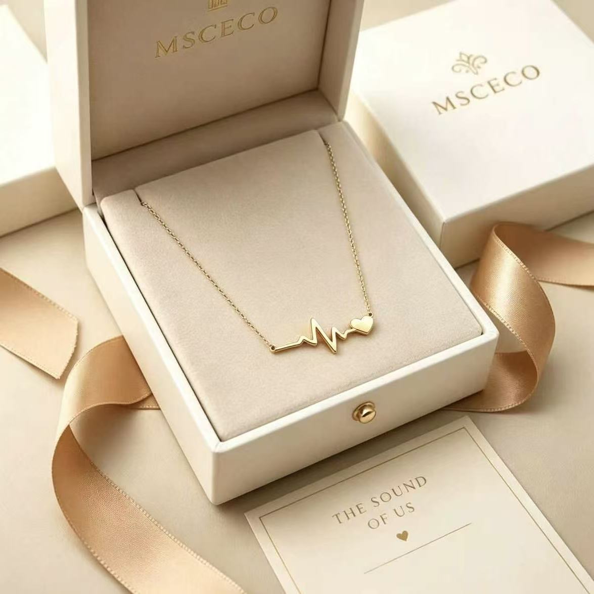 NFC Heartbeat EKG Necklace | Scan to Hear Their Heartbeat | Love Memory Jewelry for Her