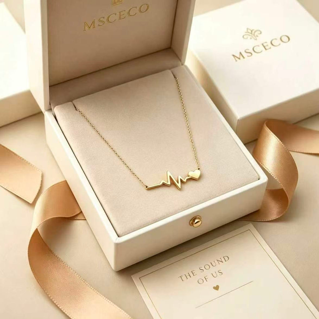 NFC Heartbeat EKG Necklace | Scan to Hear Their Heartbeat | Love Memory Jewelry for Her