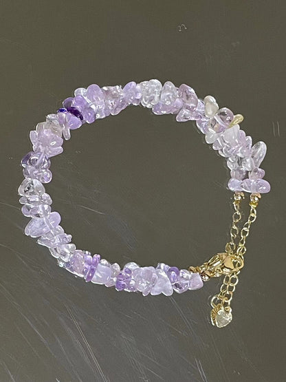 Natural Stone Women Healing Chakra Adjustable Chain Bracelet