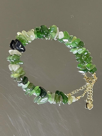 Handmade Nature Chipped Semi-Precious Gemstone Bracelet