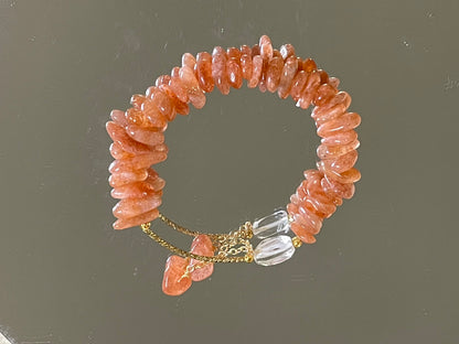 Radiant Energy Sunstone & High-Color Retention Zircon Bracelet