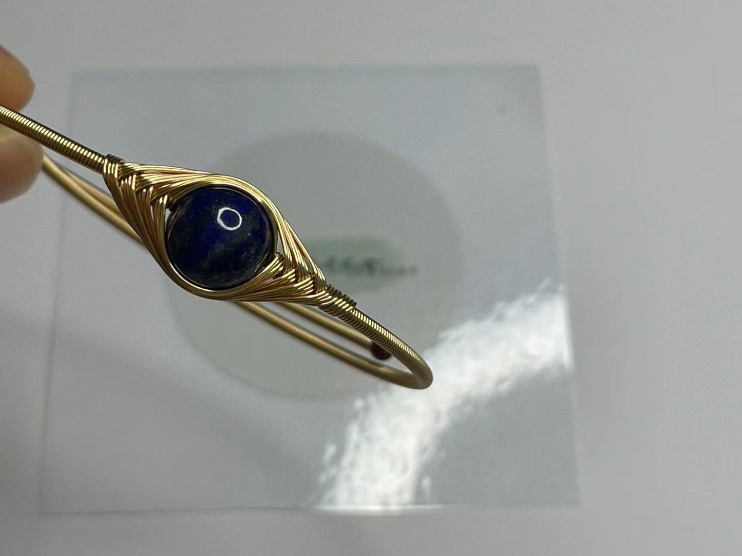 Royal Lapis Lazuli Gold Wire-Wrapped Bracelet