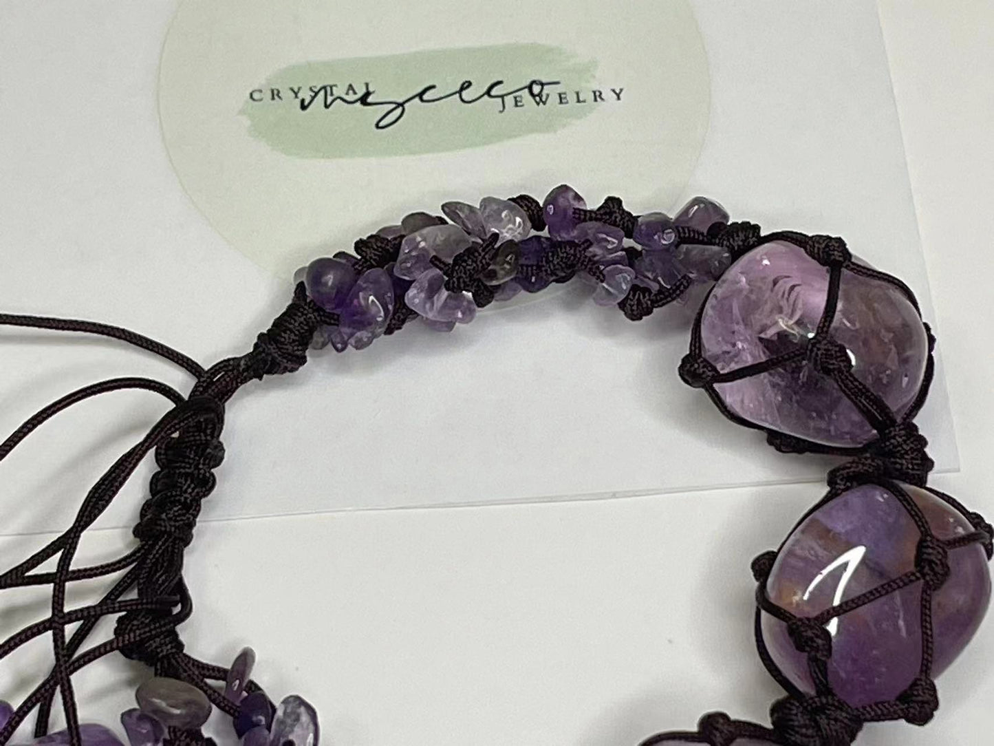 Mystic Vibes Handwoven Amethyst Energy Bracelet