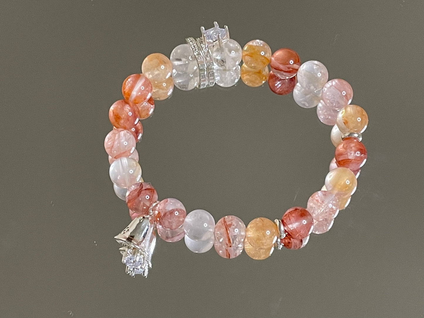 Hematoid Quartz bracelet 6mm beads - Natural stones