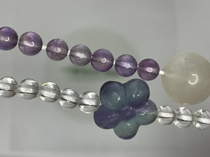 Ethereal Serenity Amethyst  Three Circles of Healing Bracelet