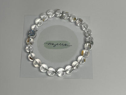 Eternal Bloom White Crystal & High-Color Retention Zircon Bracelet