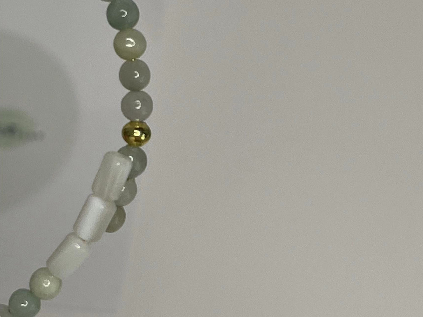 Lucky Charm Jade & Shell Bead Bracelet