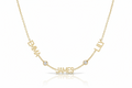 Family Name Necklace | Custom 3-Name Script Necklace in 14K Gold & Rose Gold
