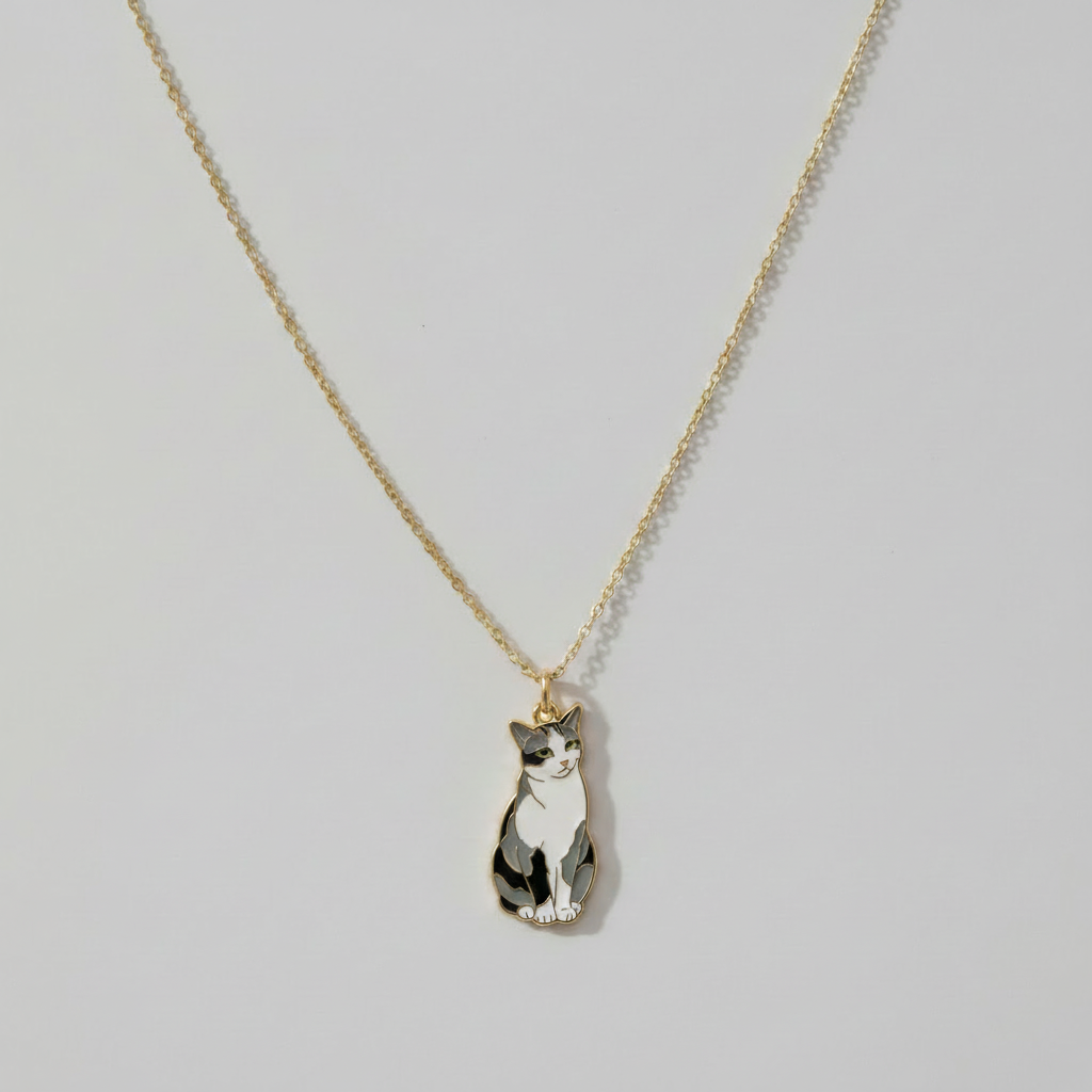 NFC Custom Cat Necklace | "A Love Unspoken, Yet Unyielding" | Personalized Memory Jewelry