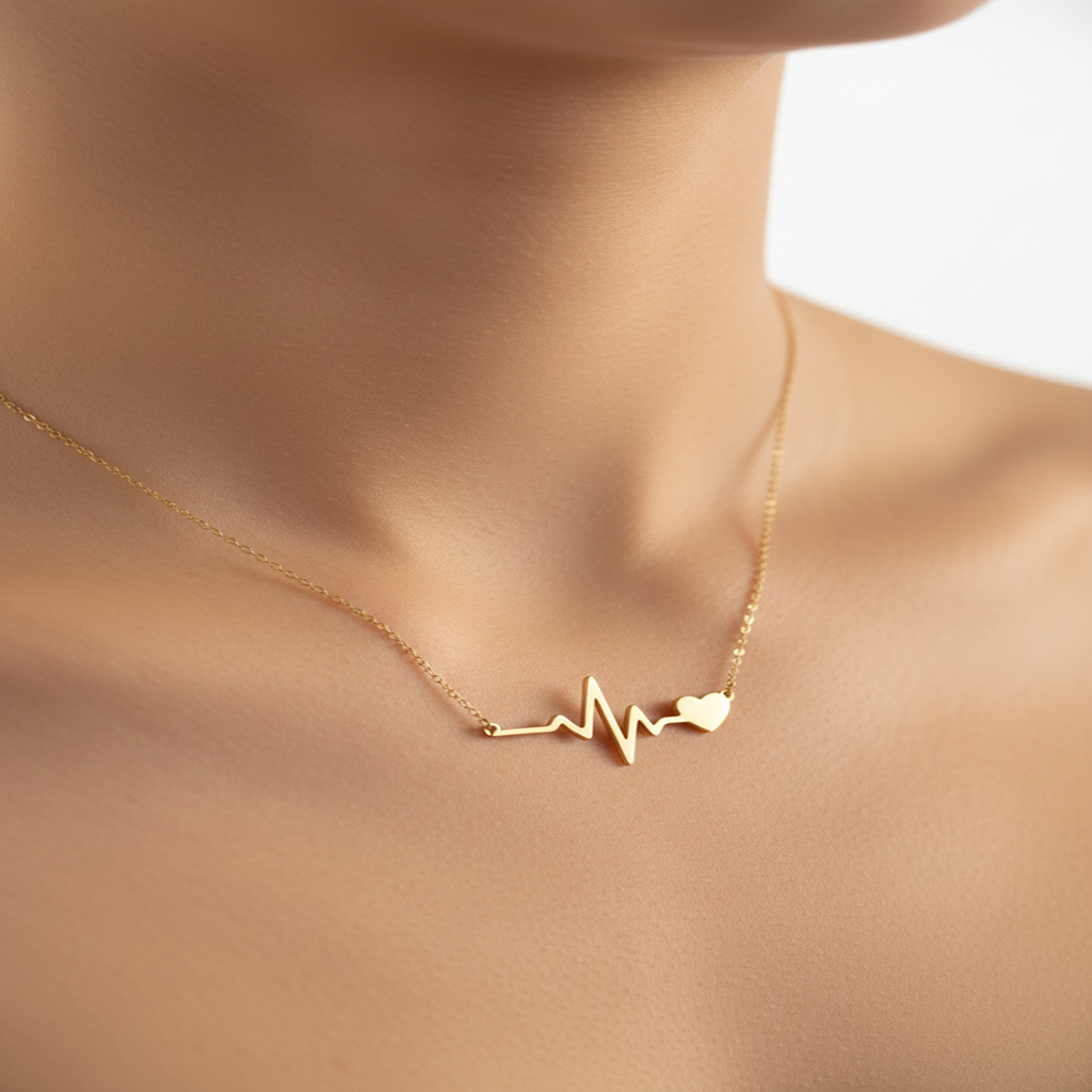 NFC Heartbeat EKG Necklace | Scan to Hear Their Heartbeat | Love Memory Jewelry for Her