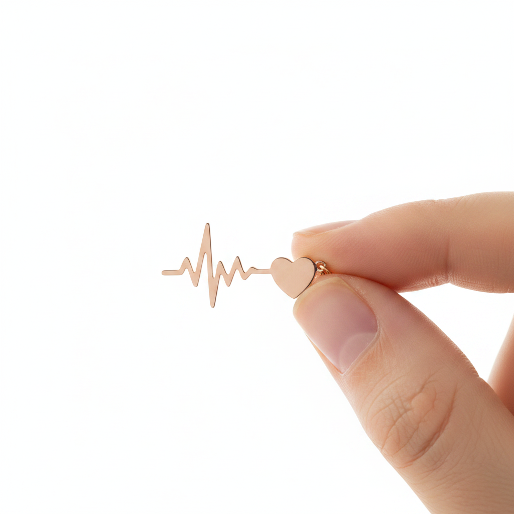 NFC Heartbeat EKG Necklace | Scan to Hear Their Heartbeat | Love Memory Jewelry for Her